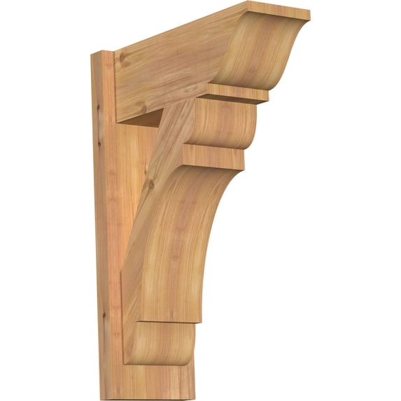 Ekena Millwork 7.50"W x 18"D x 26"H Olympic Smooth Traditional Outlooker, Western Red Cedar
