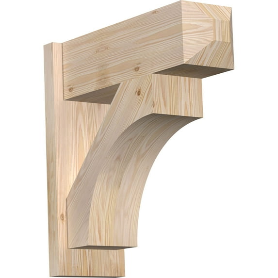 Ekena Millwork 7.50"W x 22"D x 22"H Westlake Smooth Craftsman Outlooker, Douglas Fir