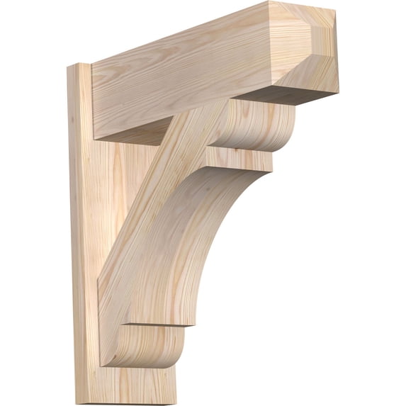 Ekena Millwork 7.50"W x 24"D x 24"H Olympic Smooth Craftsman Outlooker, Douglas Fir
