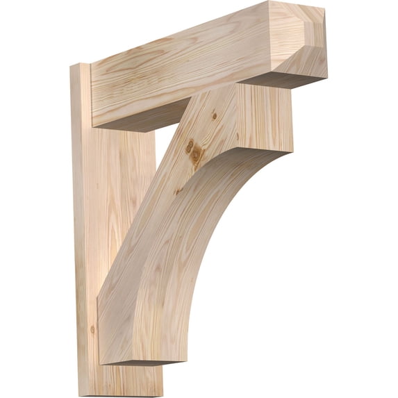 Ekena Millwork 7.50"W x 28"D x 28"H Westlake Smooth Craftsman Outlooker, Douglas Fir