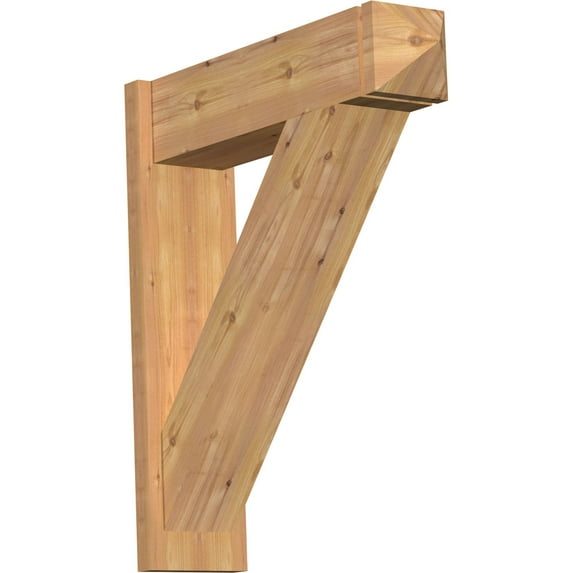 Ekena Millwork 7.50"W x 28"D x 32"H Traditional Smooth Arts and Crafts Outlooker, Western Red Cedar