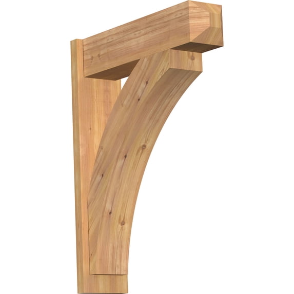 Ekena Millwork 7.50"W x 28"D x 36"H Thorton Smooth Craftsman Outlooker, Western Red Cedar
