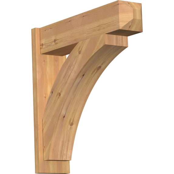 Ekena Millwork 7.50"W x 30"D x 30"H Thorton Smooth Craftsman Outlooker, Western Red Cedar