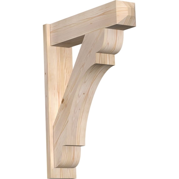 Ekena Millwork 7.50"W x 30"D x 38"H Olympic Smooth Craftsman Outlooker, Douglas Fir