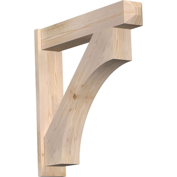 Ekena Millwork 7.50"W x 38"D x 38"H Westlake Smooth Craftsman Outlooker, Douglas Fir