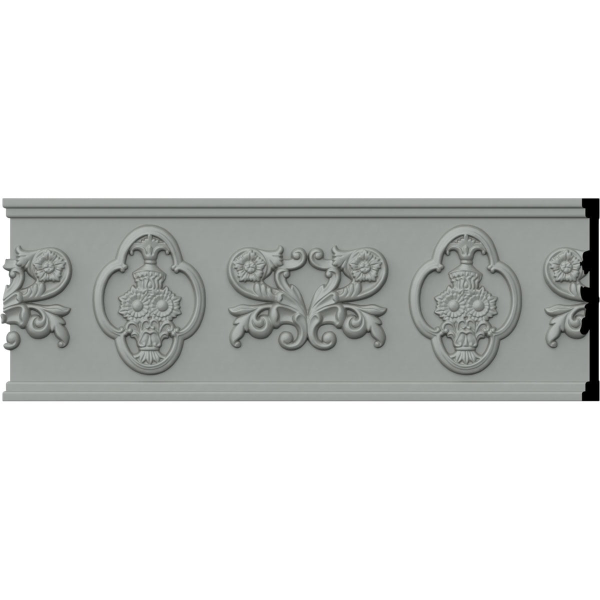Lisbon Factory Primed White Polyurethane Chair Rail Moulding