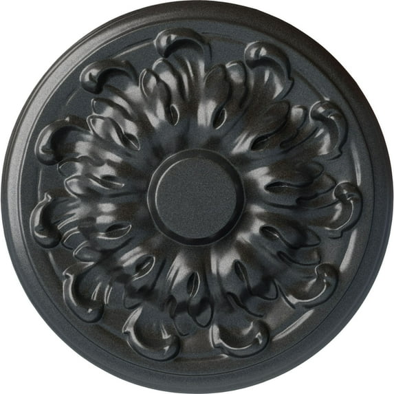 Ekena Millwork 7 7/8"OD x 1 1/2"P Millin Ceiling Medallion (Fits Canopies up to 2"), Hand-Painted Pewter