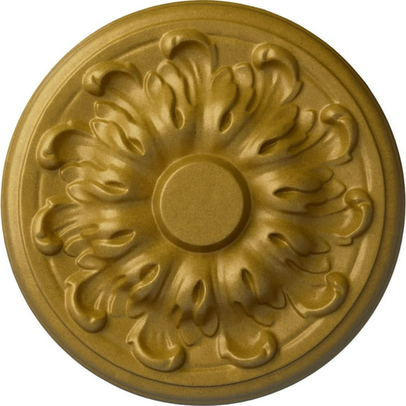 Ekena Millwork 7 7/8"OD x 1 1/2"P Millin Ceiling Medallion (Fits Canopies up to 2"), Hand-Painted Pharaohs Gold