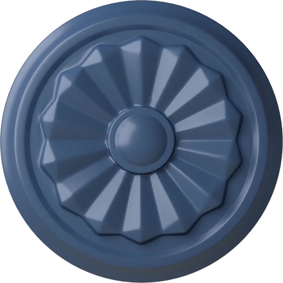 Ekena Millwork 7 7/8"OD x 1 1/8"P Olivia Ceiling Medallion (Fits Canopies up to 2 1/8"), Hand-Painted Americana
