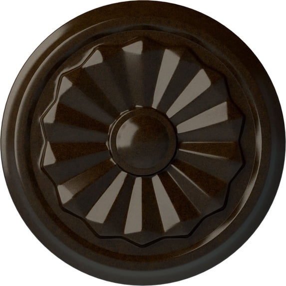 Ekena Millwork 7 7/8"OD x 1 1/8"P Olivia Ceiling Medallion (Fits Canopies up to 2 1/8"), Hand-Painted Bronze
