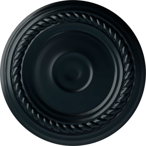 Ekena Millwork 7 7/8"OD x 3/4"P Small Alexandria Ceiling Medallion (Fits Canopies up to 4 5/8"), Hand-Painted Night Shade