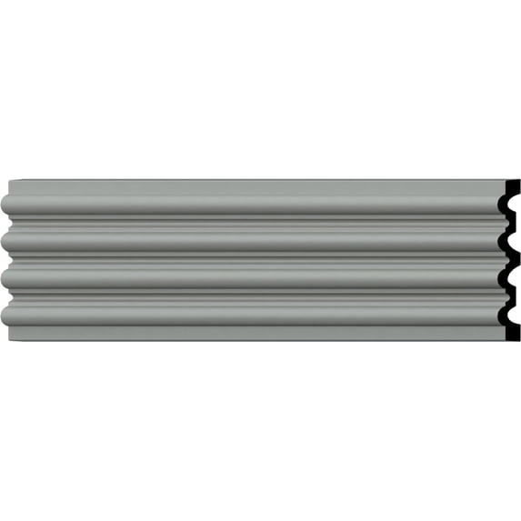 Ekena Millwork 7 7/8"W x 94 1/2"H x 1 1/8"D Fluted Casing (2-Pack)