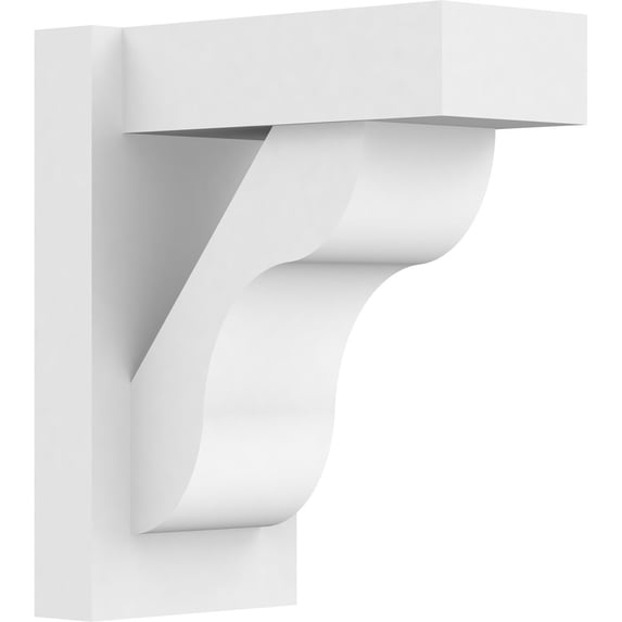 Ekena Millwork 7"W x 12"D x 14"H Carmel Architectural Grade PVC Outlooker with Block Ends