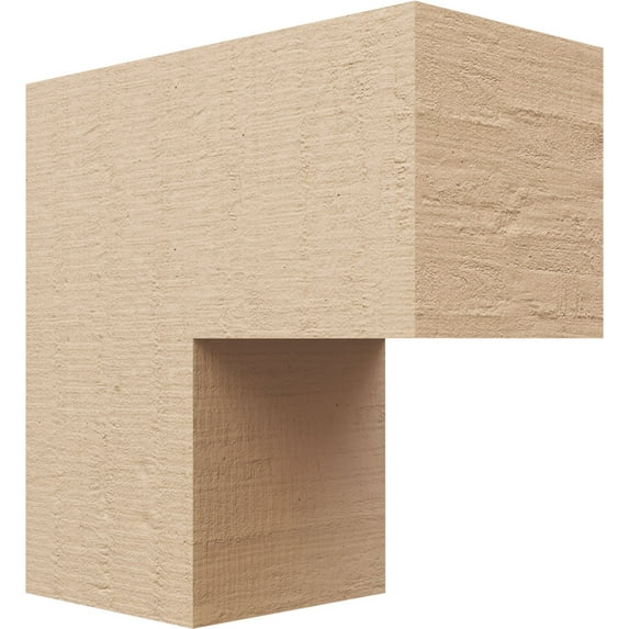 7"W x 14"D x 14"H Classic Chapel Hill Rough Cedar Woodgrain TimberThane Corbel, Primed Tan