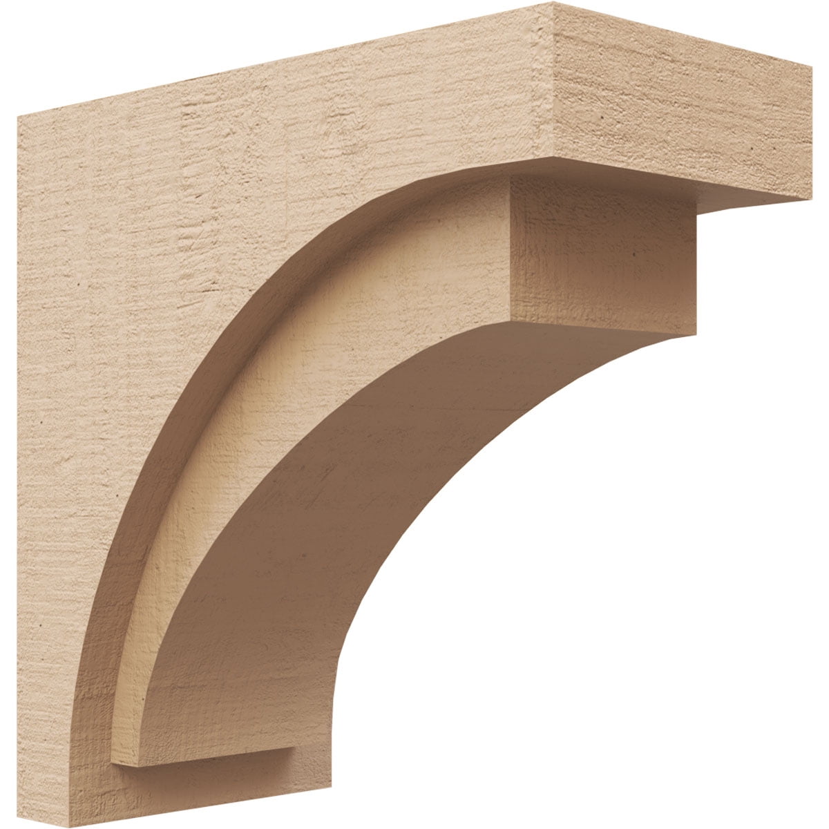 7"W x 14"D x 14"H Classic Rivera Rough Cedar Woodgrain TimberThane Corbel, Primed Tan