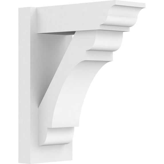 Ekena Millwork 7"W x 14"D x 18"H Olympic Architectural Grade PVC Outlooker with Traditional Ends