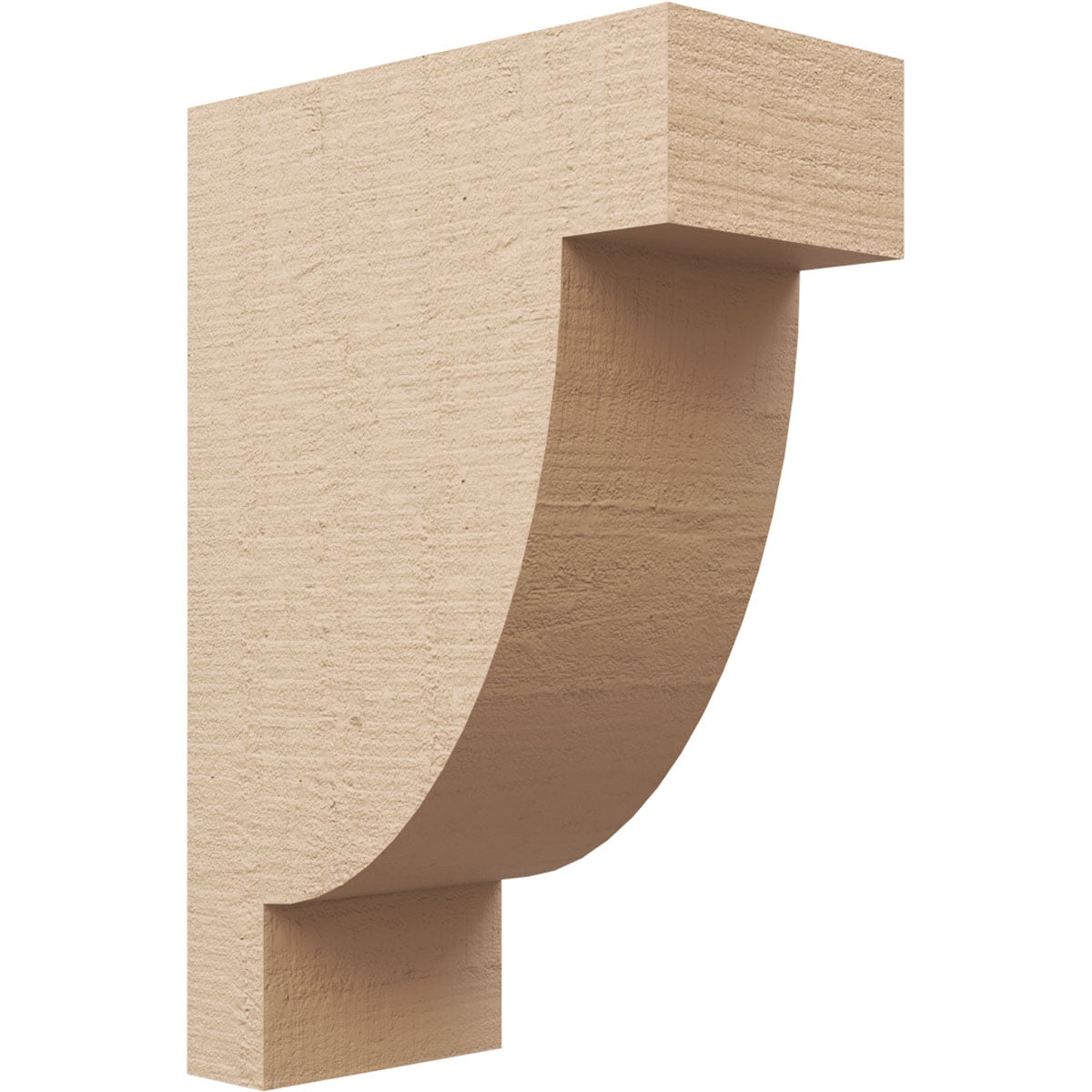 7"W x 14"D x 21"H Classic Alpine Rough Cedar Woodgrain TimberThane Corbel, Primed Tan