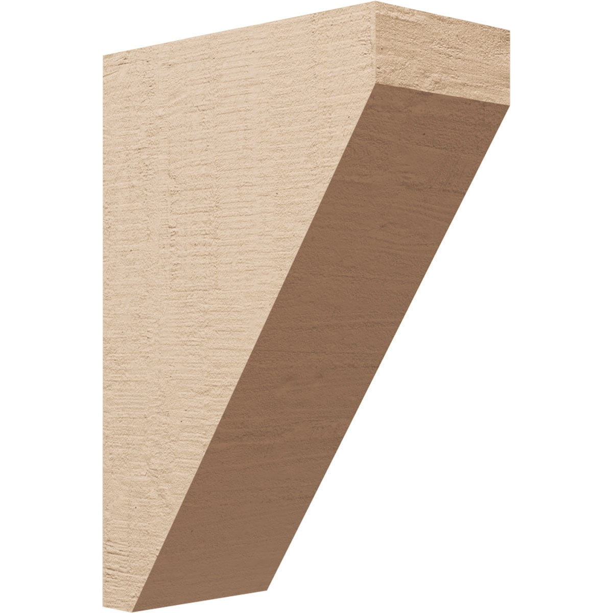7"W x 14"D x 21"H Classic Concord Rough Cedar Woodgrain TimberThane Corbel, Primed Tan