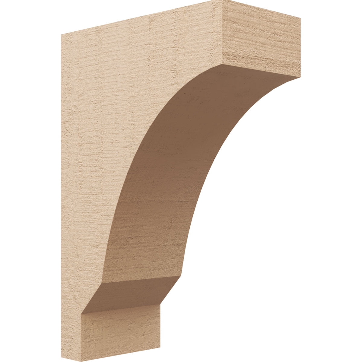 7"W x 14"D x 21"H Classic Moab Rough Cedar Woodgrain TimberThane Corbel, Primed Tan