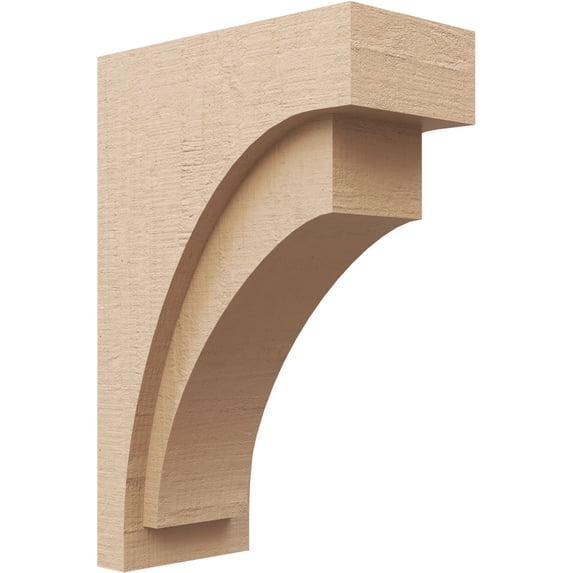 7"W x 14"D x 21"H Classic Rivera Rough Cedar Woodgrain TimberThane Corbel, Primed Tan
