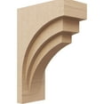 thumbnail image 1 of 7"W x 14"D x 21"H Classic Rockford Rough Cedar Woodgrain TimberThane Corbel, Primed Tan, 1 of 6