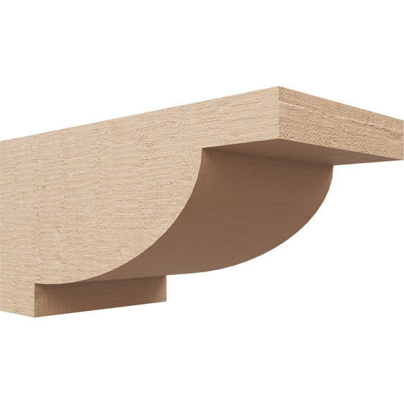 7"W x 14"D x 7"H Wide Alpine Rough Cedar Woodgrain TimberThane Corbel, Primed Tan