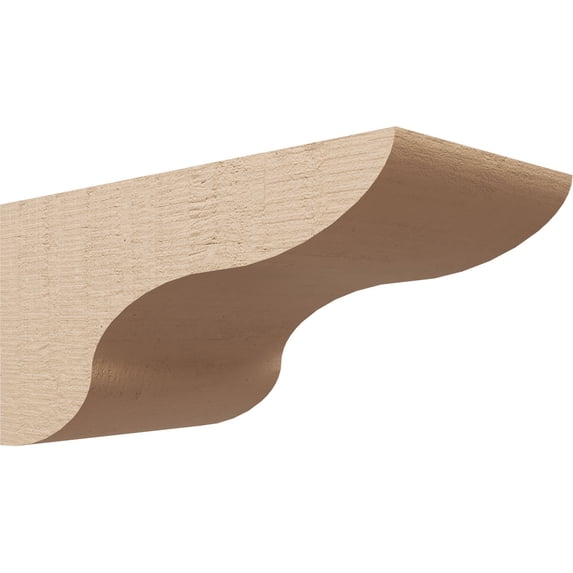 7"W x 14"D x 7"H Wide Carmel Rough Cedar Woodgrain TimberThane Corbel, Primed Tan
