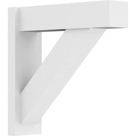 Ekena Millwork 7"W x 24"D x 24"H Traditional Architectural Grade PVC Outlooker with Block Ends
