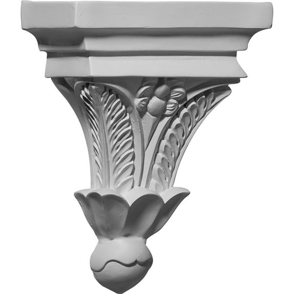 Ekena Millwork 7"W x 3 1/2"D x 9"H Floral Corbel (2-Pack)
