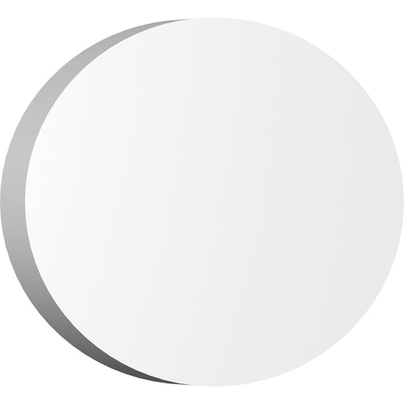 Ekena Millwork 7"W x 4 3/4"H x 1"P Standard Dalton Rosette with Square Edge (2-Pack)