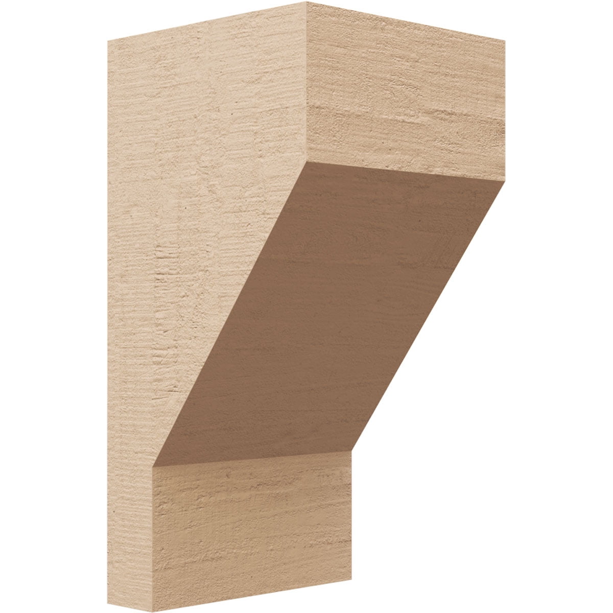 7"W x 7"D x 14"H Wide Clemmons Rough Cedar Woodgrain TimberThane Corbel, Primed Tan