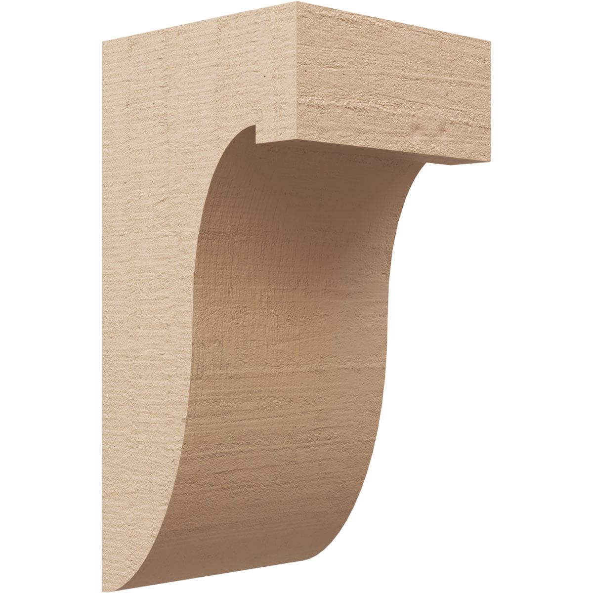 7"W x 7"D x 14"H Wide Del Monte Rough Cedar Woodgrain TimberThane Corbel, Primed Tan