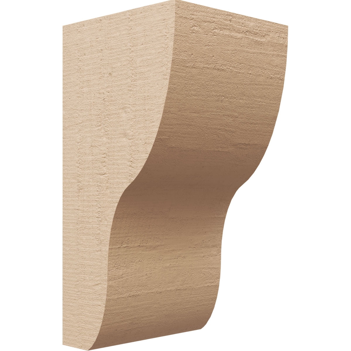 7"W x 7"D x 14"H Wide Greensboro Rough Cedar Woodgrain TimberThane Corbel, Primed Tan