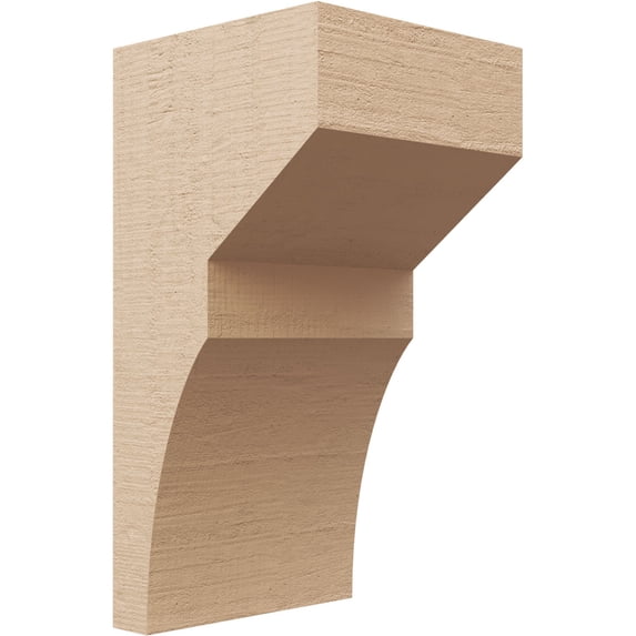 7"W x 7"D x 14"H Wide Monterey Rough Cedar Woodgrain TimberThane Corbel, Primed Tan