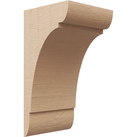 7"W x 7"D x 14"H Wide Olympic Rough Cedar Woodgrain TimberThane Corbel, Primed Tan