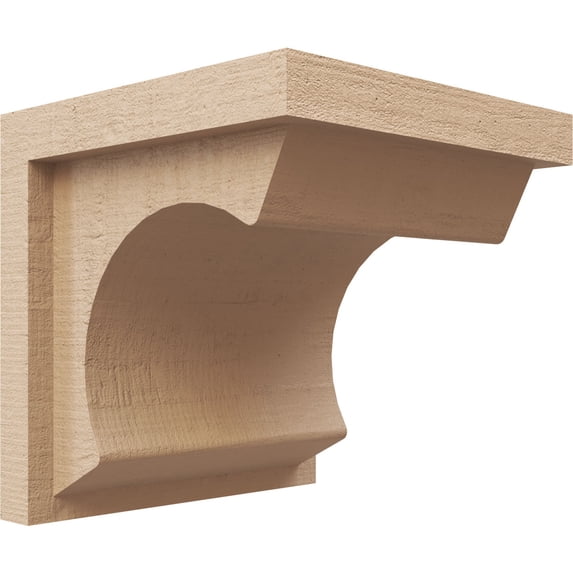 7"W x 7"D x 7"H Wide Emerson Rough Cedar Woodgrain TimberThane Corbel, Primed Tan