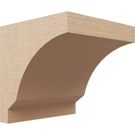 7"W x 7"D x 7"H Wide Moab Rough Cedar Woodgrain TimberThane Corbel, Primed Tan