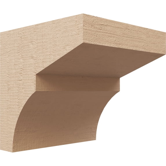 7"W x 7"D x 7"H Wide Monterey Rough Cedar Woodgrain TimberThane Corbel, Primed Tan