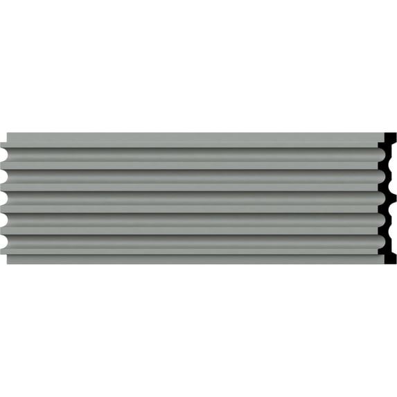 Ekena Millwork 7"W x 78 3/4"H x 1"D Fluted Casing (2-Pack)