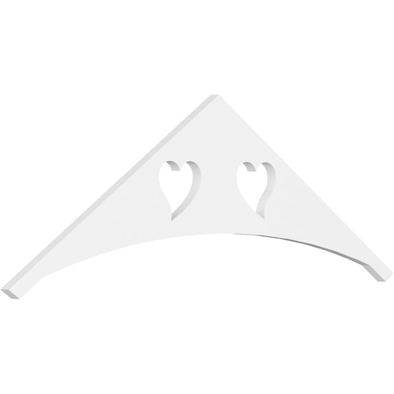 Ekena Millwork 72"W x 12"H x 1"P (4/12) Pitch Winston Architectural Grade PVC Gable Pediment