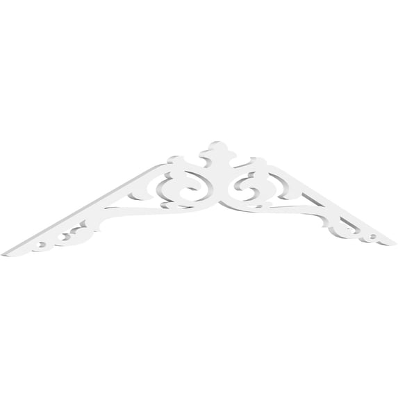 Ekena Millwork 72"W x 15"H x 1"P (5/12) Pitch Amber Architectural Grade PVC Gable Pediment