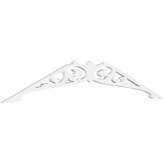 Ekena Millwork 72"W x 15"H x 1"P (5/12) Pitch Carrillo Architectural Grade PVC Gable Pediment
