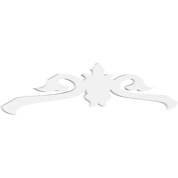 Ekena Millwork 72"W x 15"H x 1"P (5/12) Pitch Florence Architectural Grade PVC Gable Pediment