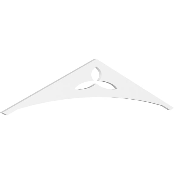Ekena Millwork 72"W x 15"H x 1"P (5/12) Pitch Naple Architectural Grade PVC Gable Pediment