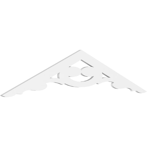 Ekena Millwork 72"W x 15"H x 1"P (5/12) Pitch Robin Architectural Grade PVC Gable Pediment