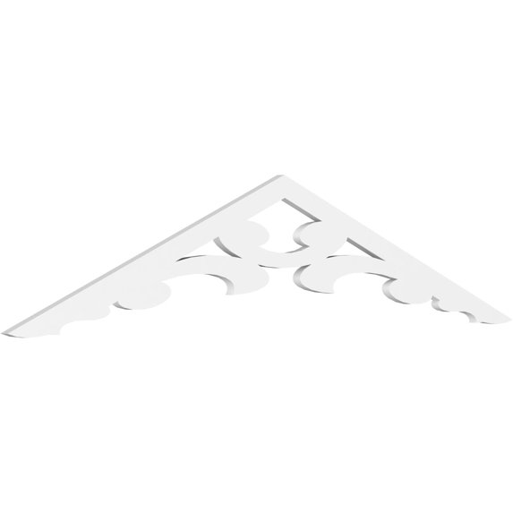 Ekena Millwork 72"W x 15"H x 1"P (5/12) Pitch Vienna Architectural Grade PVC Gable Pediment