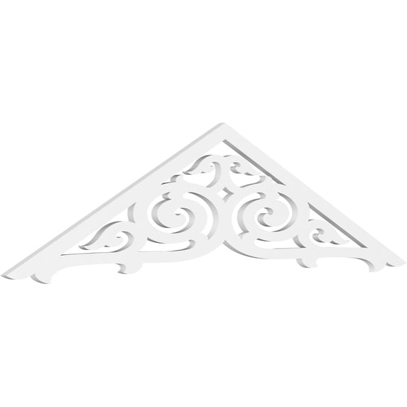 Ekena Millwork 72"W x 18"H x 1"P (6/12) Pitch Athens Architectural Grade PVC Gable Pediment