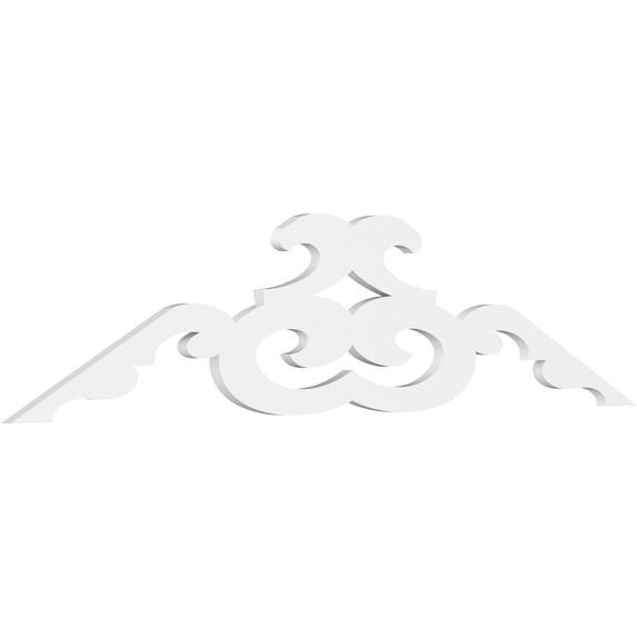 Ekena Millwork 72"W x 18"H x 1"P (6/12) Pitch Benson Architectural Grade PVC Gable Pediment
