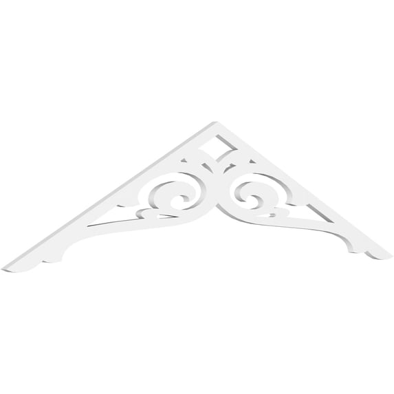 Ekena Millwork 72"W x 18"H x 1"P (6/12) Pitch Bordeaux Architectural Grade PVC Gable Pediment