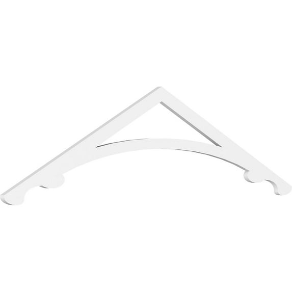 Ekena Millwork 72"W x 18"H x 1"P (6/12) Pitch Legacy Architectural Grade PVC Gable Pediment